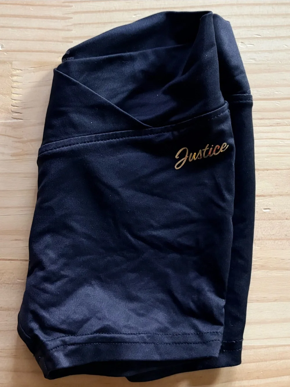 Justice Black Logo Dance Shorts